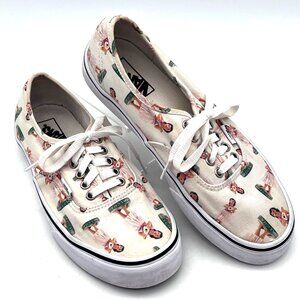 Vans Aloha Hula Girl Hawaiian Print Canvas Sneakers Shoes Size 8 Men 9.5 Women